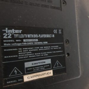 Mando a Distancia INTER 22 TFT LCD TV WITH DVD PLAYER BUIL-IN TI22112DVD, TI 22112 DVD