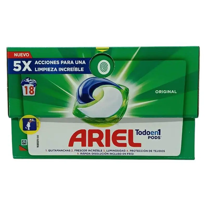 8700216336451 Ariel Todo En Uno Pods Regular Detergente En Cápsulas 18 Lavados - Imagen 1