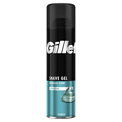 Gillette Classic Gel De Afeitar (1) Gillette Classic Gel De Afeitar Para Piel Sensible Para Hombre, Proteger Contra La Irritación Del Afeitado, 200ml - Imagen 1
