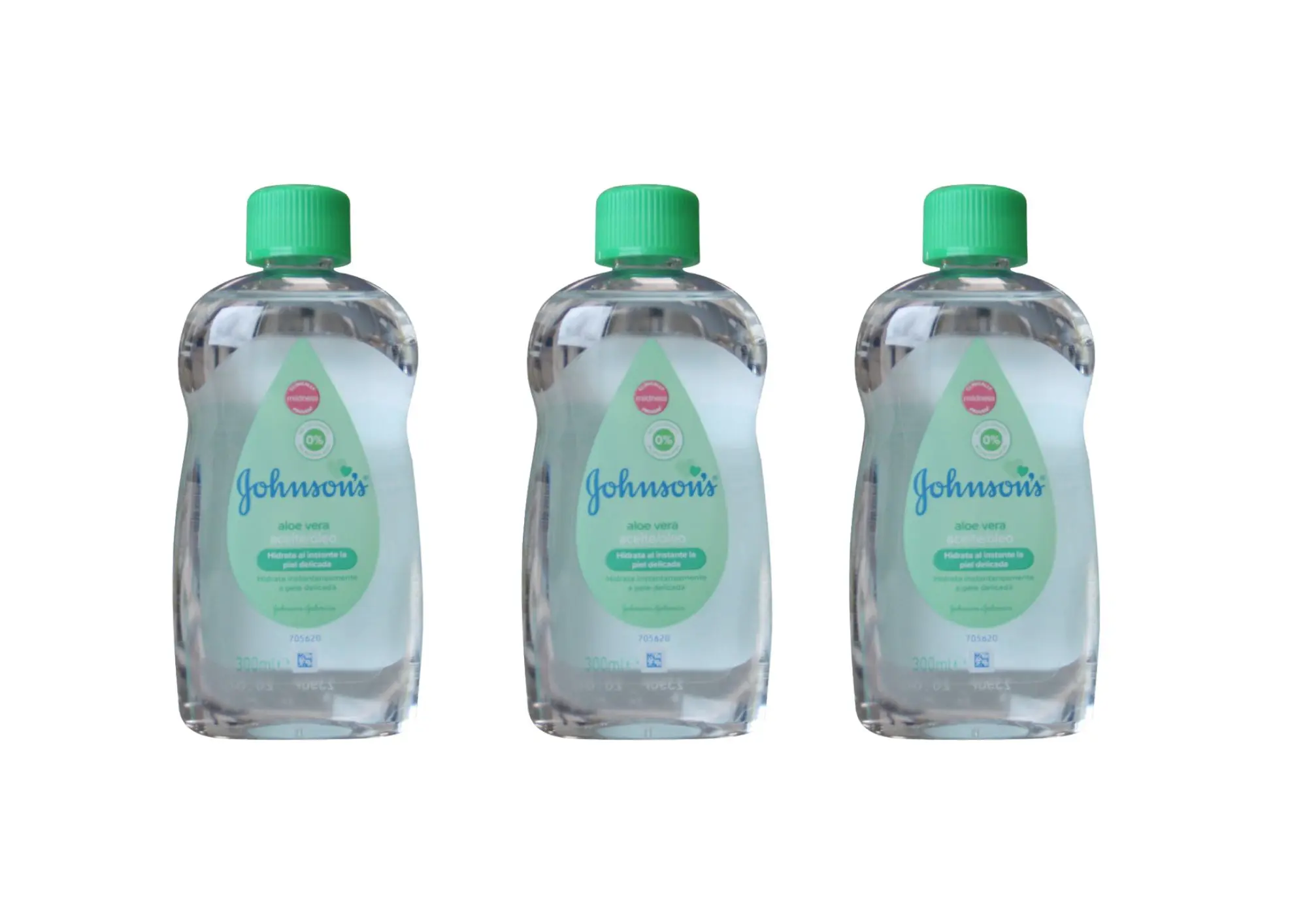 Johnson's aceite corporal 300 ml. Aloe vera. (1) JOHNSON'S BABY - aceite corporal 300 ml. Aloe vera【Pack Ahorro 3 uds x 300 ml】 - Imagen 1