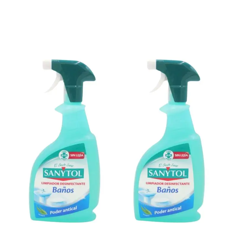 RO100425882 SANYTOL - Limpiador de baño desinfectante sin lejía antical pistola 750 ml - Imagen 1