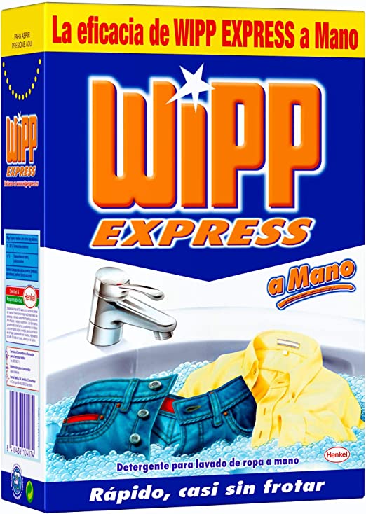 WIPP EXPRESS detergente en polvo para lavar a mano maleta 500 gr (1) Detergente en polvo a mano Wipp Express 470g - Imagen 1