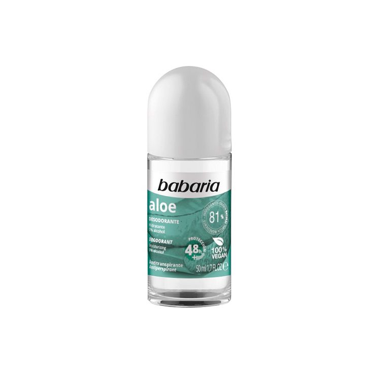 8410412280150-roua-perfumeria Babaria - Desodorante Rollon Aloe - Desodorante hidratante - 0% alcohol - Antitranspirante - 50ml - Imagen 1