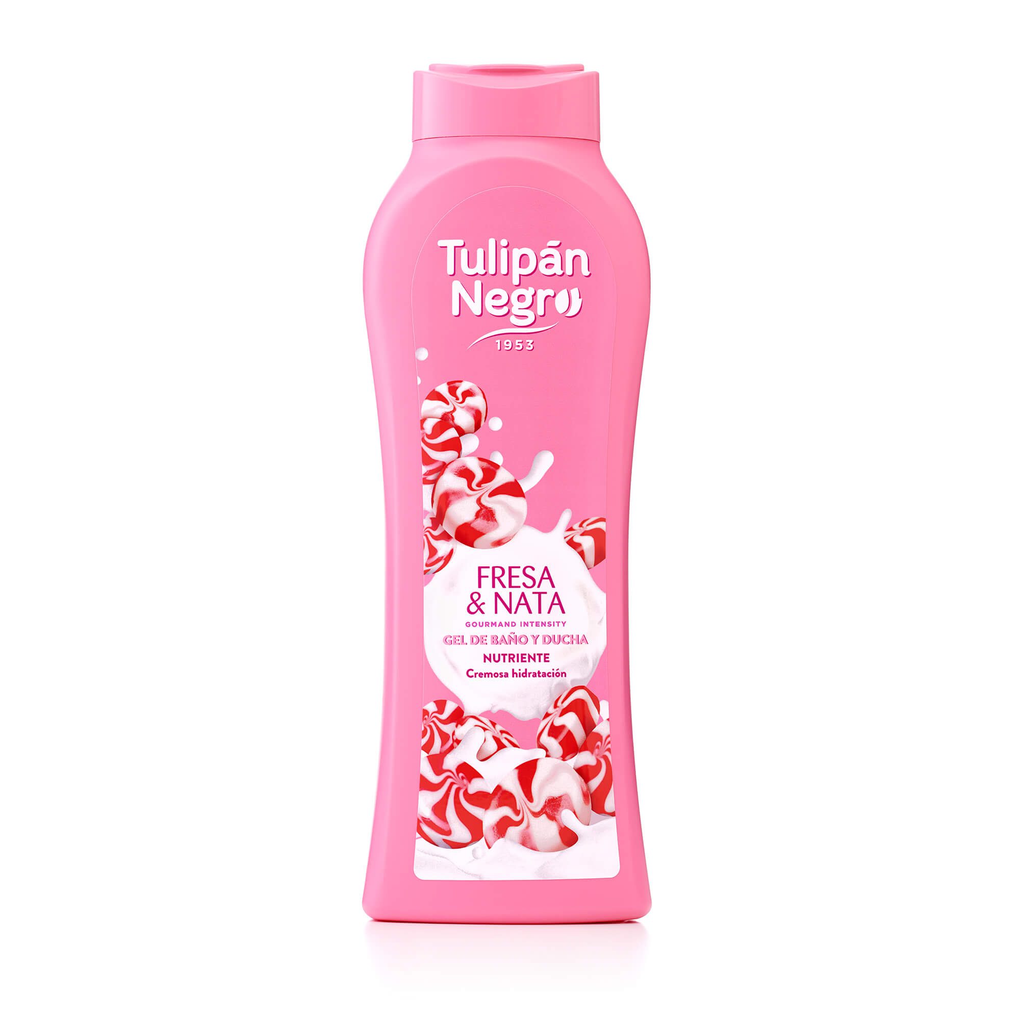 Gel-fresa-nata-tulipan-negro Gel de Baño Tulipán Negro Fresa y Nata 650 ml - Imagen 1