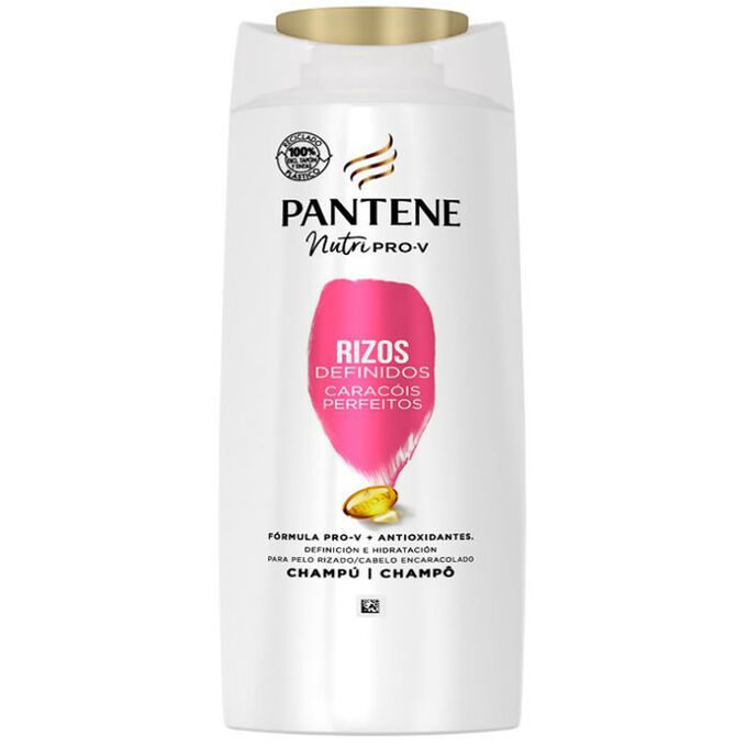 Pantene Nutri Pro-V Rizos Definidos Champú 640ml Pantene Champú Rizos Definidos Nutri Pro-V, fórmula Pro-V + antioxidantes, para cabello encrespado y rebelde, 625 ML - Imagen 1