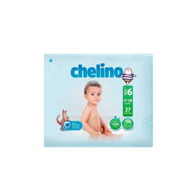 chelino-panales-talla-6-27-unidades CHELINO Pañales Talla 6 27 Unidades - Imagen 1