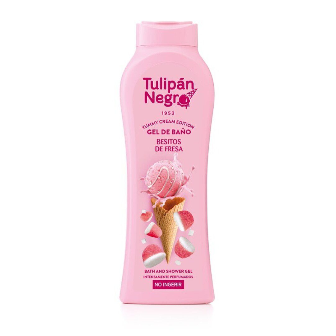 8410751094401 Gel de baño Tulipán Negro Besitos de Fresa 650 ml - Imagen 1