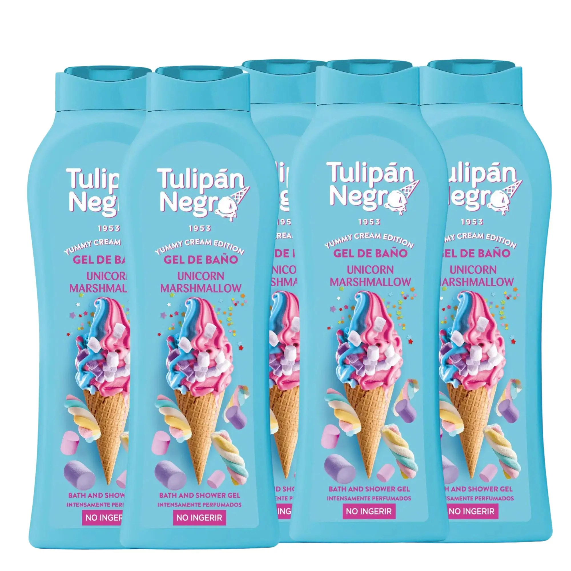 Gel de Baño Unicorn Marshmallow 650 ML 【PACK 5 X 650 ML】Gel de baño Tulipán Negro Unicorn Marshmallow 650 ml - Imagen 1