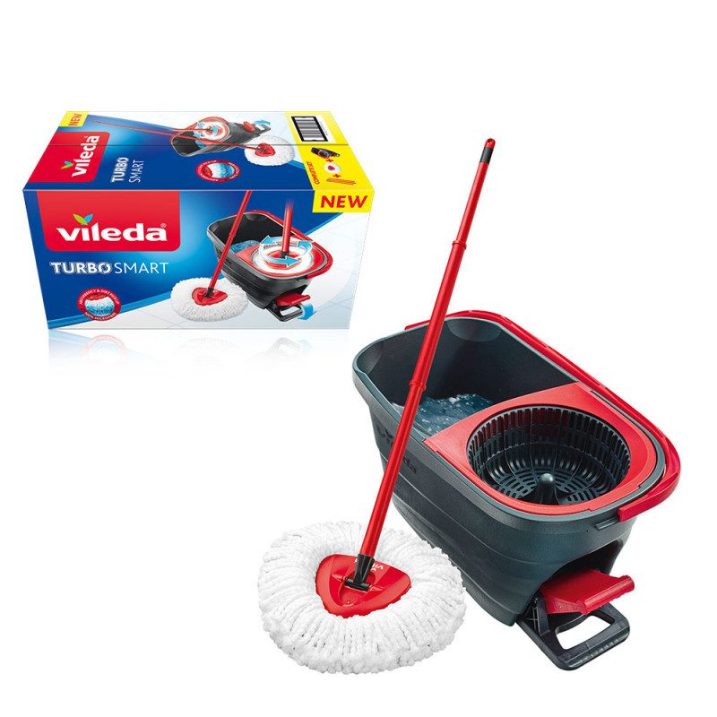 set-turbo-smart-166140-vileda-77651 VILEDA - Turbo Smart set de limpieza con fregona completa + cubo con escurridor - Imagen 1