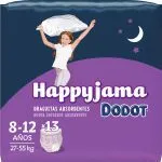 Dodot HappyJama - Pañales Niña 8 - 12 Años, 13 Unidades, 27 - 55 kg, Protección anti-fugas Durante La Noche*