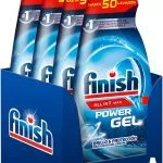 FINISH Detergente lavavajillas todo en 1 Max Power Gel brillo y protección botella 200 dosis (4 botellas de 50 dosis)
