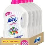 Asevi - Detergente Asevi Colores - Detergente Lavadora Líquido - Detergente Concentrado para Ropa de Color - 40 lavados PACK de 5