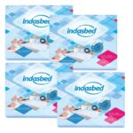 Indasbed Protector Cama, 60 x 90 cm - Color Blanco, 80 Unidades 4 Bolasas de 20 UDS.