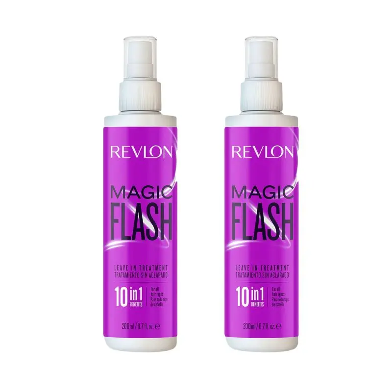 Tratamiento para el cabello sin aclarado Magic Flash 10 en 1 spray 200 ml - REVLON Tratamiento para el cabello sin aclarado Magic Flash 10 en 1 spray Pack de 2 x 200 ml - REVLON - Imagen 1