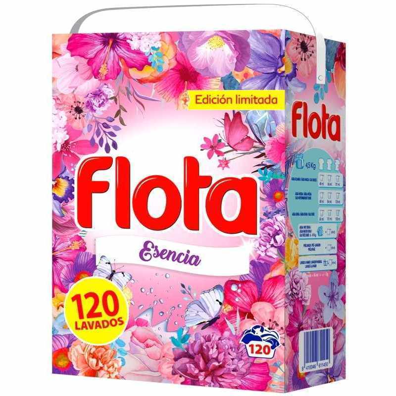 flota-detergente-en-polvo-esencia-120-lavados FLOTA Detergente Lavadora en Polvo Esencia 120 lavados - 6.36 Kg - Imagen 1