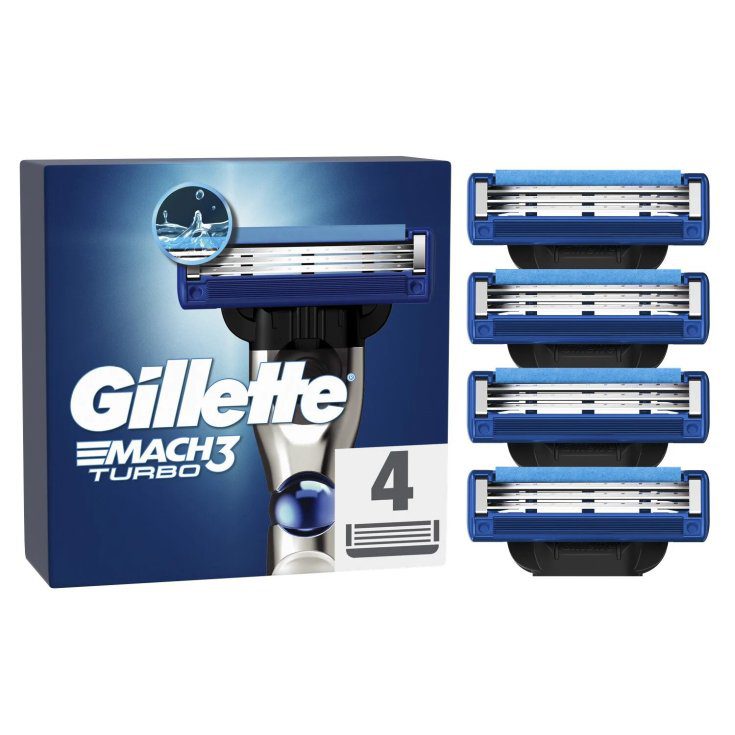 8001090429216_ROUA Gillette MACH3 Turbo Cuchillas De Recambio Para Maquinillas De Afeitar Hombre - Imagen 1