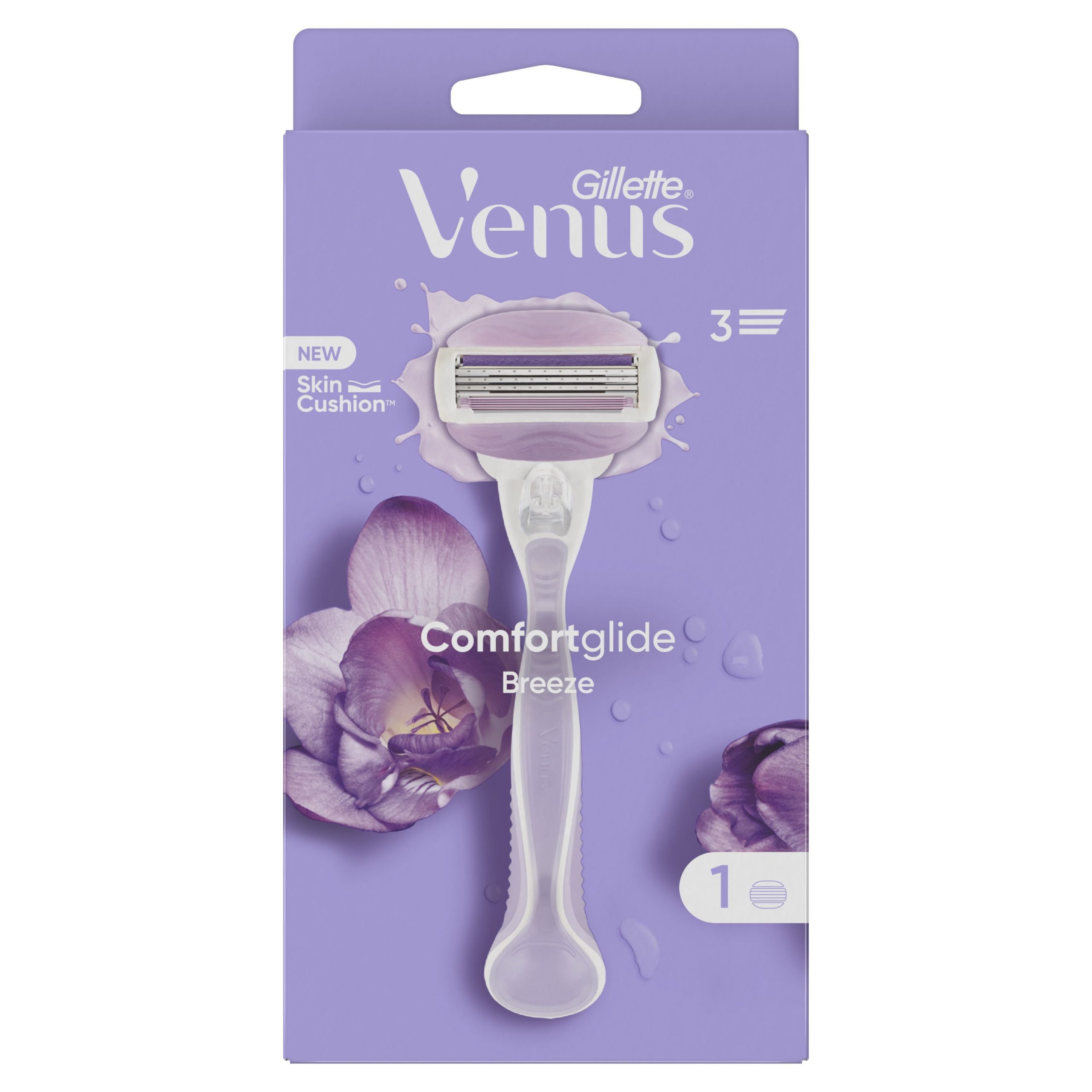 7702018584277-Venus Comfortglide Breeze Venus Comfortglide Breeze | 1UD Maquinilla de depilar con gel para mujer - Imagen 1