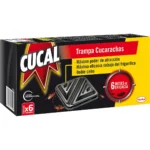 CUCAL Trampa para cucarachas efecto dominó doble cebo estuche 6 unidades