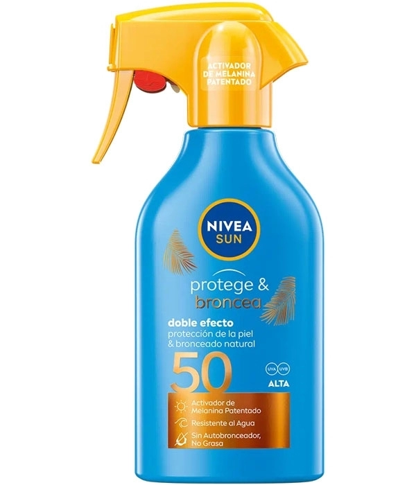 4005900908827 NIVEA Sun Protege & Broncea Doble Efecto Spray 270 ML Solar SPF50 - Imagen 1