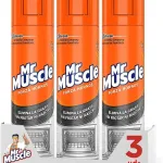 Mr Muscle 300 ml Limpiahorno Forza-Gel de Limpieza para hornos [Pack de 3] Total 900 ML Gran Poder desincrustante en frío