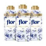 Flor Perfumador para la Ropa, Intensificador de Fragancia Azul - Pack de 3 botellas de 36 lavados