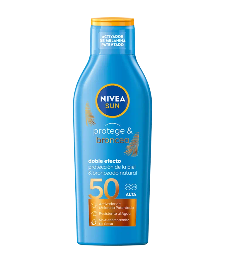 PROTEGE & BRONCEA LOCIÓN SOLAR FP50 1 NIVEA Protege & Broncea Leche Solar Spf 50 | 200ML Leche activadora del bronceado - Imagen 1
