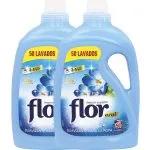 Flor - Suavizante para la ropa 2L Aroma Azul - 50 lavados Pack Ahorro X2 total 100 LAVADOS
