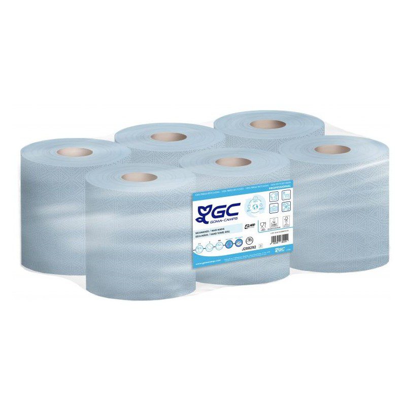j288292 bobina-secamanos-azul Bobina Secamano 2 capas x 6 Rollos Azul 450x143mt J288292 - Imagen 1