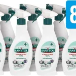 SANYTOL Desinfectante Y Eliminador Malos Olores Para Tejidos No Lavables [Pack de 8 x500ml] -Total: 4000ml Antialérgenos - Ácaros - Gatos - Polen