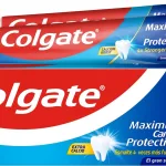 Colgate Maximum Caries Protection Pasta de Dientes con Flúor,2 Uds x 75ml, Dentífrico contra las Caries, Fórmula de Calcio que Penetra entre los Dientes, Refresca el Aliento, Sabor Agradable a Menta