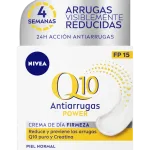 NIVEA Q10 crema de día anti-arrugas Power firmeza con Q10 puro y creatina SPF-15 tarro 50 ml para piel normal