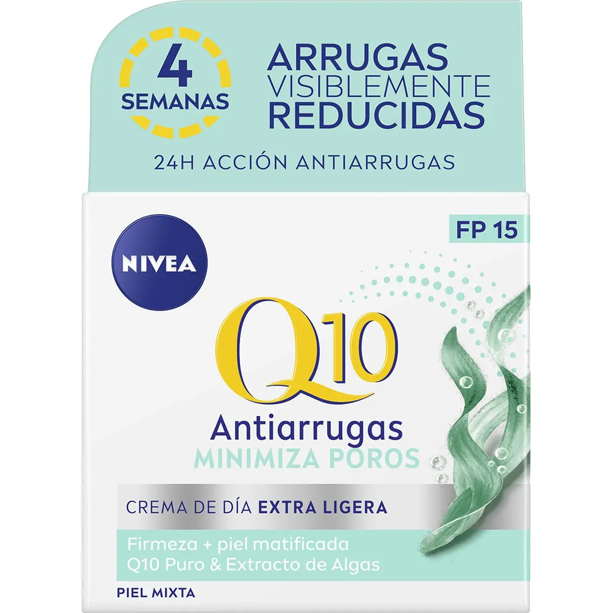 Q10 Power crema cuidado de día anti-arrugas + matificante SPF-15 para piel mixta tarro 50 ml NIVEA Q10 Power crema cuidado de día anti-arrugas + matificante SPF-15 para piel mixta tarro 50 ml - Imagen 1
