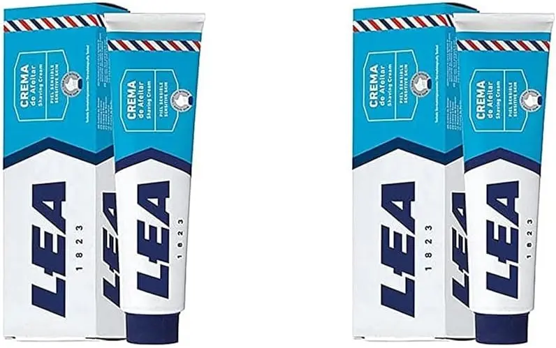 lea-espuma-afeitar-100-mlX2 LEA Crema de Afeitar piel sensible【Pack 2X100ML】Crema Afeitado para Brocha - Imagen 1