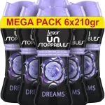 LENOR Unstoppables Dreams, Perlas de Perfume para la Ropa , 93 Lavados (6 x 210 g), Perlas Suavizante Para Ropa, Fragancia Dreams