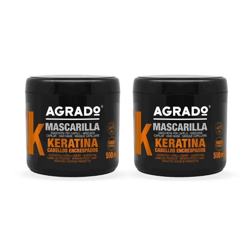 MASCARILLA-CAPILAR-KERATINA-500ml X2 Agrado Mascarilla Capilar Keratina 2 X 500 ML - Imagen 1