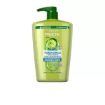 FRUCTIS champú fortificante Fuerza & Brillo con vitaminas B6 + extracto de pomelo sin siliconas dosificador 1 l para cabello normal