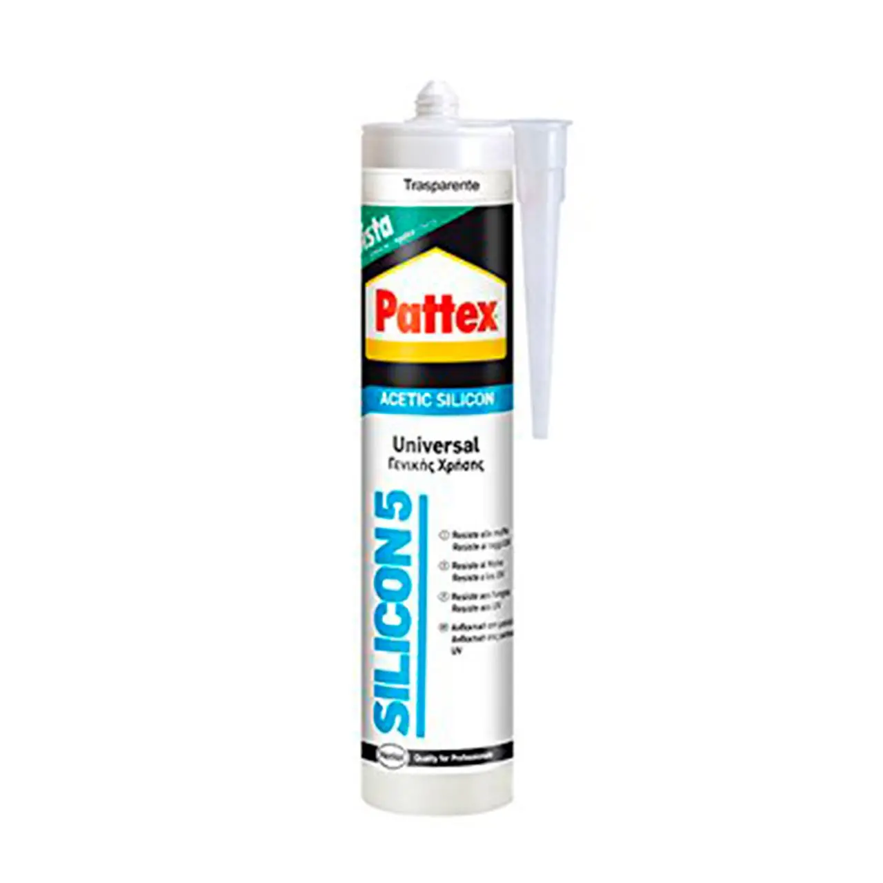 0010650_silicona-multiusos-pattex-5-transparente-280-ml Silicona multiusos Pattex 5 transparente 280 ml. - Imagen 1