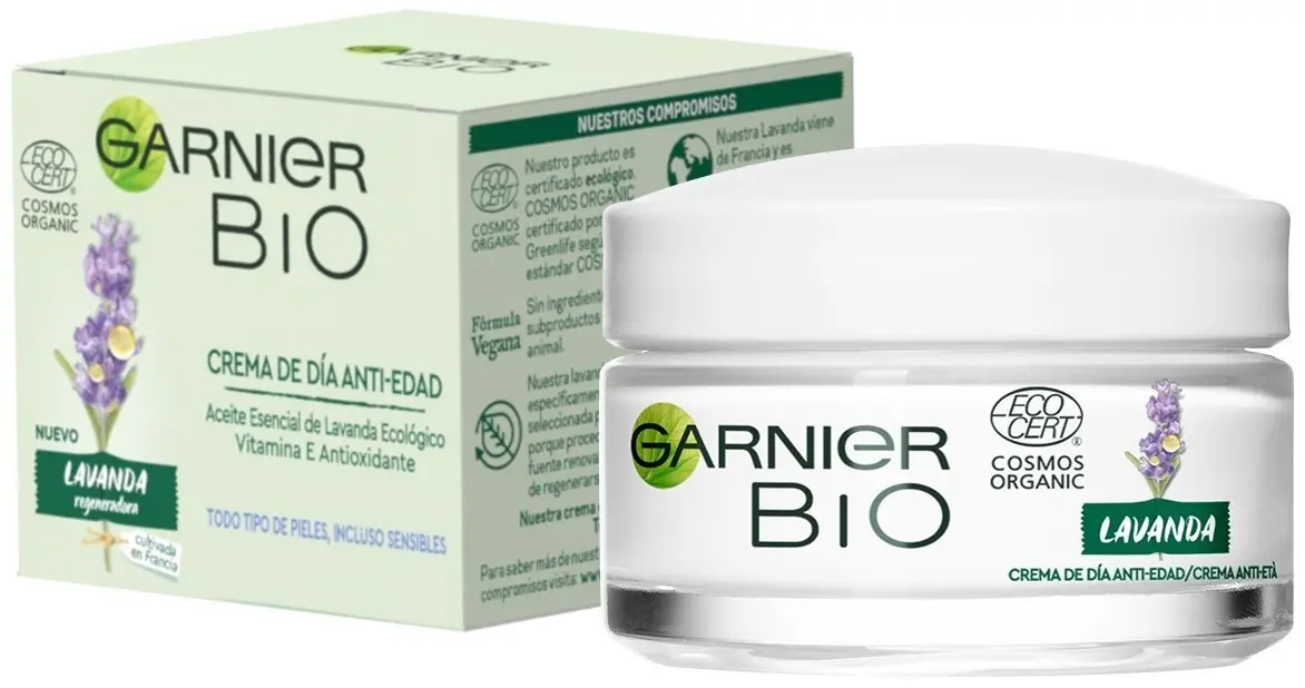3600542196703-2 GARNIER Bio Crema Antiedad De Lavanda 50ML - Imagen 1