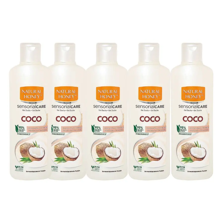 Natural Honey Gel De Ducha Coco 600ml Natural Honey Gel De Ducha Coco 600 ml x 5 uds. - Imagen 1