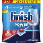 FINISH Detergente para lavavajillas en pastillas FINISH POWER ALL IN 1 25 + 25 UNDS.