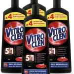 Vitroclen Limpiador de Vitrocerámica en crema, acción protectora y desengrasante - Pack de 4 x 450 ml