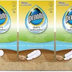 PRONTO Plumero Atrapa y retiene el polvo, Mango extensible, fibras extralargas, limpieza fácil + 2 RECAMBIOS.