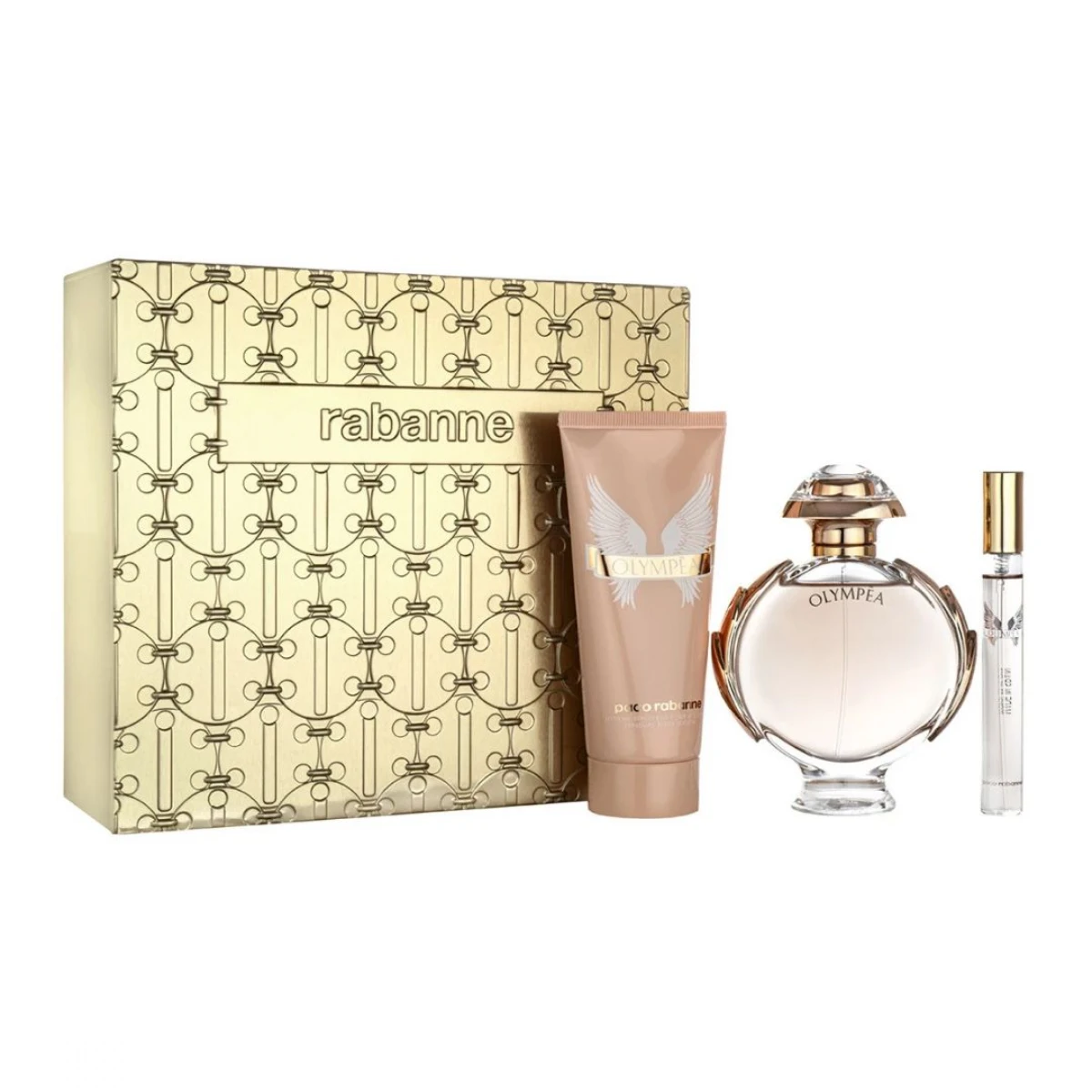 Olympea-Set-Regalo-EDP-80-Ml-Locion-Corporal-100-Ml-EDP-10-Ml-1200x1200 RABANNE Estuche Olympéa 1UD Eau de Parfum para mujer - Imagen 1