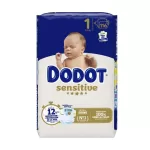 Dodot Sensitive Talla 1, 116 Pañales Para Bebé, 2kg-5kg, Hasta 12 h De Protección Antifugas y Protección Para La Piel