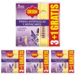 ORION Pinza Antipolillas y ácaros perfume lavanda fresca【Pack Ahorro 4 x 4 uds】
