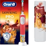 Oral-B Pro Kids - Cepillo de dientes eléctrico para niños a partir de 3 años, incluye modo Sensitiv+ para cuidado dental, cerdas extrasuaves, 1 cabezal de repuesto, 1 estuche de viaje, color blanco