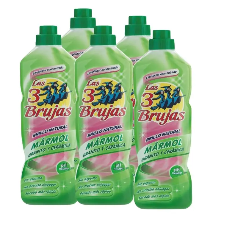 LAS 3 BRUJAS Limpiador Mármol Granito y Cerámica LAS 3 BRUJAS Limpiador Mármol Granito y Cerámica Pack de 5x1000 ml - Imagen 1
