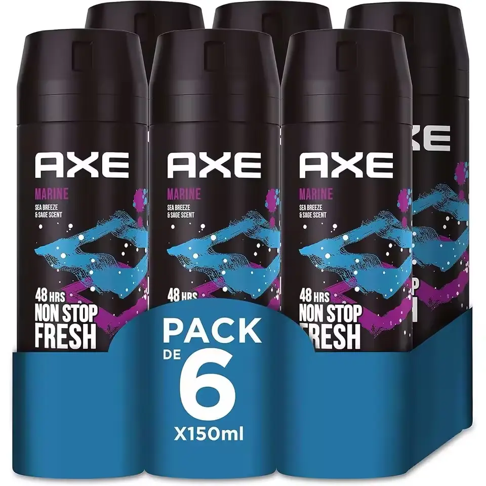 Pack 6x150ml - AXE Desodorante Hombre MARINE Spray 48h AXE Marine Desodorante en Spray para Hombre Pack Ahorro 6 x 150ML - Imagen 1